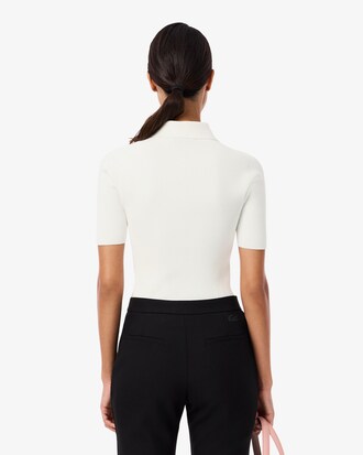 Polo in maglia 3D a costine