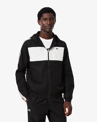 Giacca sportiva a righe con logo color block