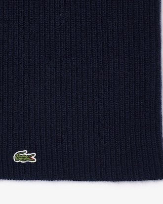 Sciarpa ad anello in cashmere a costine