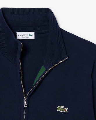 Pullover in cotone a collo alto con zip
