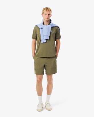 Polo in mini-piqué con motivo ricamato classic fit