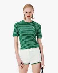 T-shirt in jersey a righe Runway