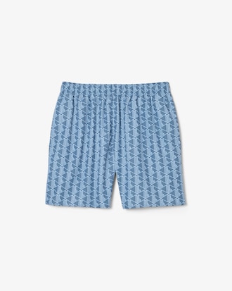 Boxer mare midi con stampa con monogramma