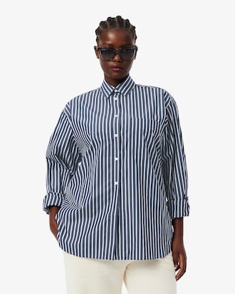 Camicia oversize in popeline di cotone