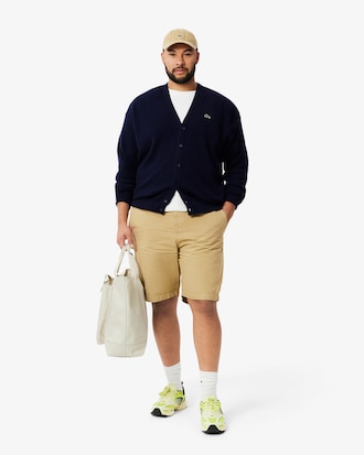 Cardigan in lana cardata relaxed fit