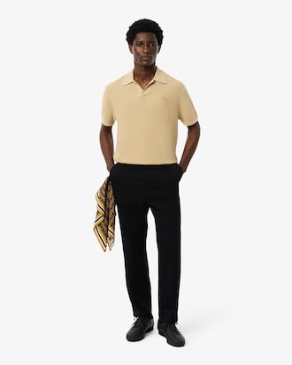 Pantaloni chino regular fit in gabardine di cotone