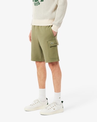 Shorts cargo in cotone felpato