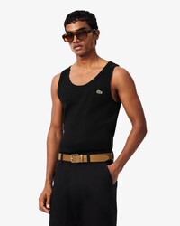 Canotta slim fit in cotone a costine