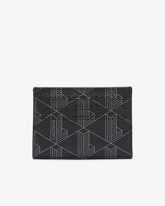 Porta carte da uomo in canvas con stampa di monogramma The Blend