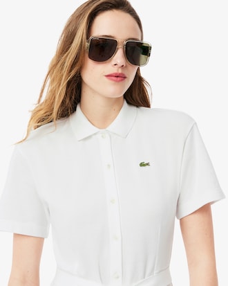 Abito polo svasato in mini piqué