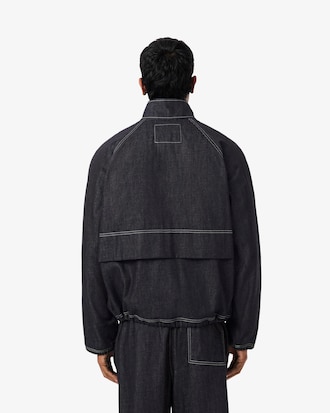 Giacca oversize in denim con zip