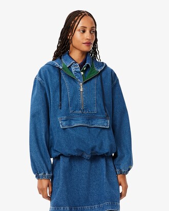 Giacca popover oversize in denim