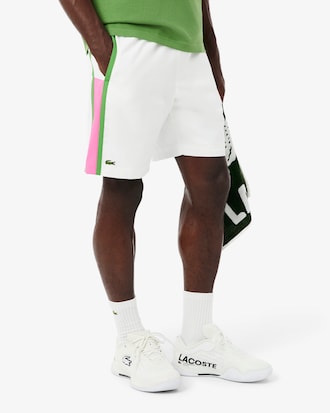 Shorts da tennis leggeri con righe colorblock