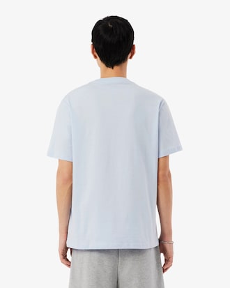 T-shirt homewear in cotone con stampa coccodrillo