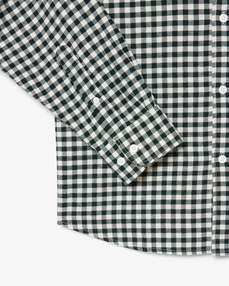 Camicia regular fit in flanella con motivo scozzese