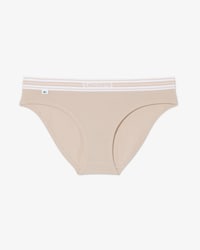 Slip in cotone stretch con vita a contrasto