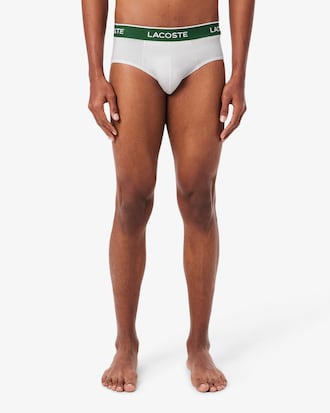 Confezione da 3 slip in cotone tinta unita con logo