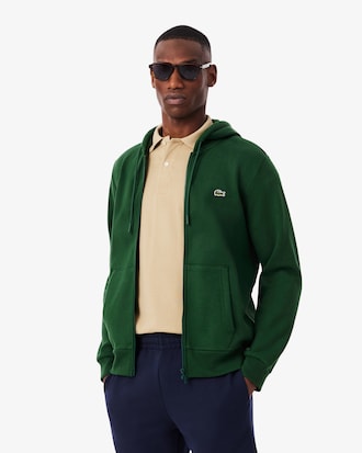 Felpa con cappuccio in pile con zip