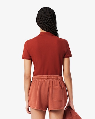 Polo da donna in piqué di cotone stretch Lacoste slim fit