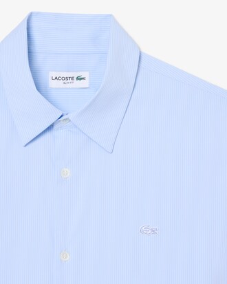 Slim Fit Striped Stretch Poplin Shirt