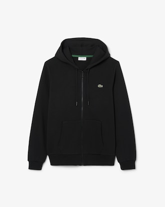 Felpa in tessuto felpato classic fit con zip