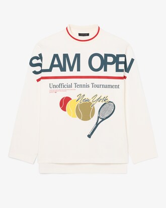 T-shirt a maniche lunghe con stampa tennis Runway