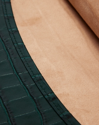 Borsa forma racchetta in pelle di finto coccodrillo Runway