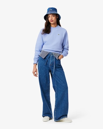 Felpa in pile girocollo relaxed fit