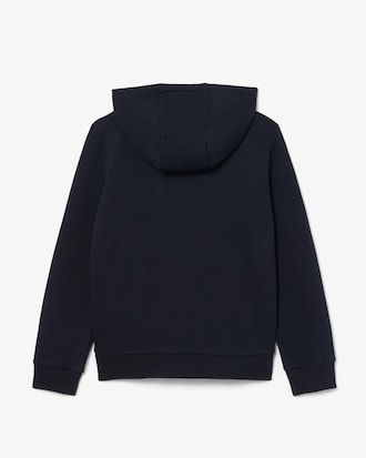 Felpa con cappuccio e zip color block