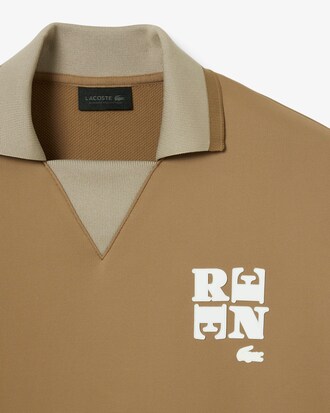 Polo in raso oversize con vivace stemma Runway