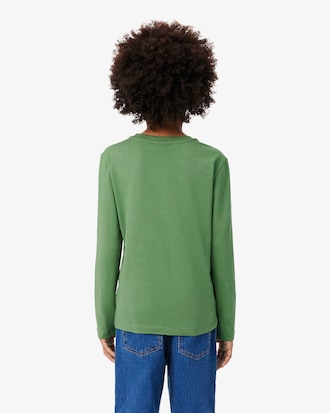 T-shirt in cotone a maniche lunghe