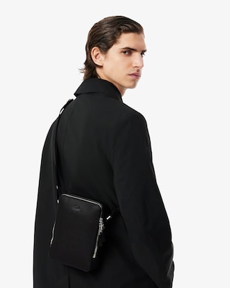 Borsa a spalla in pelle effetto piqué Chantaco