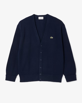 Cardigan in lana cardata relaxed fit