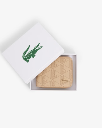 Portafoglio con zip e monogramma