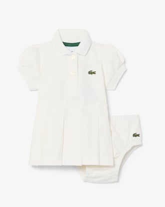 Completo neonato in piqu&eacute; elasticizzato