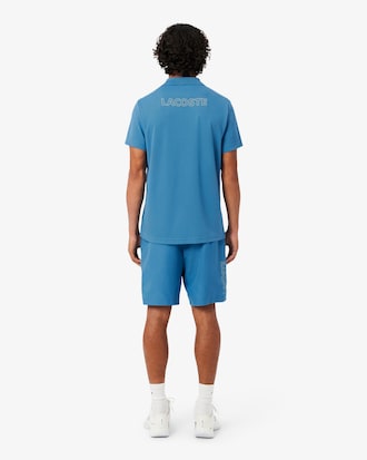 Shorts sportivi con bordo decorativo in taffet&agrave; a rombi