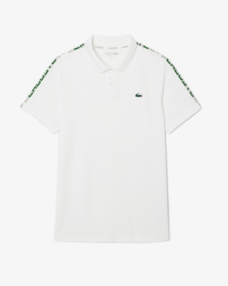 Polo da tennis a righe Ultra-Dry con marchio
