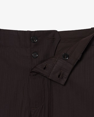 Pantaloni completo in cotone a righe straight fit