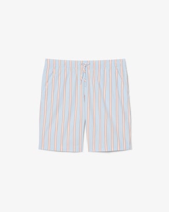 Shorts in popeline di cotone a righe
