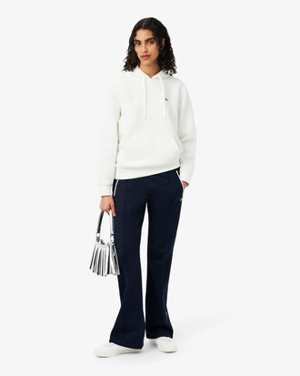 Pantaloni felpati taglio svasato con pieghe