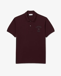 Polo classic fit ricamata in petit piqu&eacute;