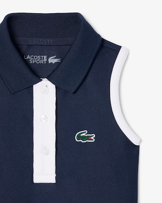 Vestito senza maniche in petit piqu&eacute;