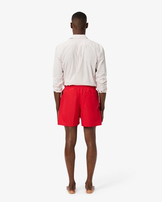 Pantaloncini da bagno monocromatici di lunghezza media