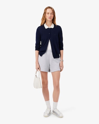 Shorts in tessuto felpato