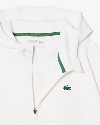 Felpa sportiva elasticizzata con cappuccio e zip