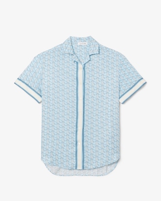 Camicia oversize con stampa monogramma