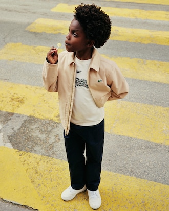 Giacca Harrington in twill impermeabile