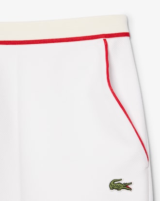 Shorts double face regular fit con bordo a contrasto