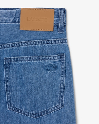 Jeans svasati in denim elasticizzato