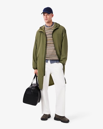 Parka lungo ripiegabile impermeabile